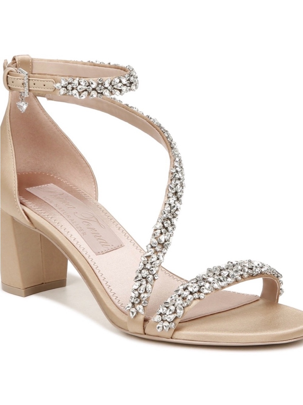 Pnina Tornai for Naturalizer Ahava Ankle Strap heal in Nude Embellished - Picture 2 of 12